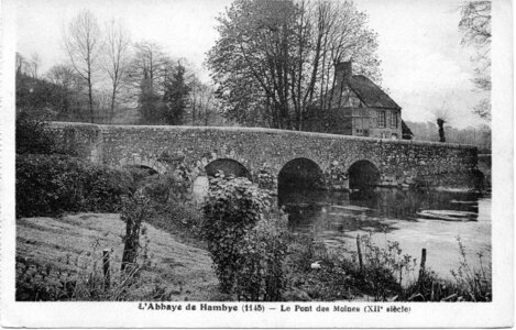 bassin versant de la Sienne et fleuves côtiers du SAGE COC, l’abbaye d’hambye le pont des moines