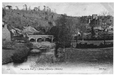 bassin versant de la Sienne et fleuves côtiers du SAGE COC, le pont et l’abbaye d’hambye