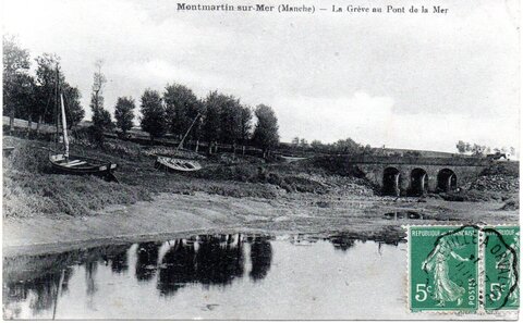 bassin versant de la Sienne et fleuves côtiers du SAGE COC, montmartin sur mer la grève au pont de la mer