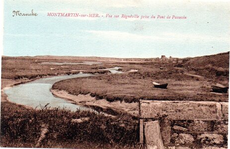 bassin versant de la Sienne et fleuves côtiers du SAGE COC, montmartin sur mer vue sur régnéville prise du pont de passevin