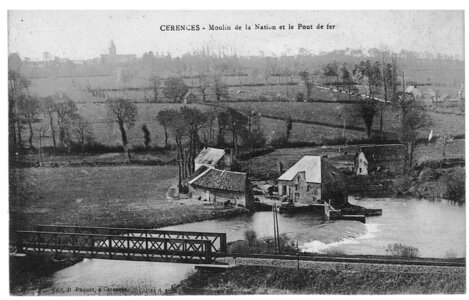 bassin versant de la Sienne et fleuves côtiers du SAGE COC, moulin de la nation et le pont de fer