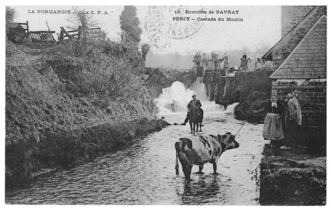 bassin versant de la Sienne et fleuves côtiers du SAGE COC, percy cascade du moulin