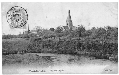bassin versant de la Sienne et fleuves côtiers du SAGE COC, quettreville vue sur l’église