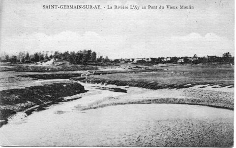 bassin versant de la Sienne et fleuves côtiers du SAGE COC, saint germain sur ay la rivière l’ay au pont du vieux moulin
