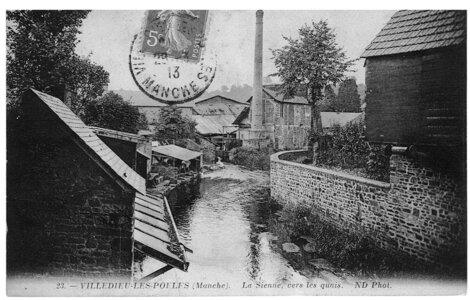 bassin versant de la Sienne et fleuves côtiers du SAGE COC, villedieu les poëles la Sienne vers les quais