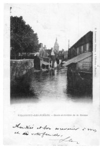 bassin versant de la Sienne et fleuves côtiers du SAGE COC, villedieu les poëles quais et rivière de la Sienne