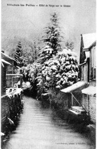 bassin versant de la Sienne et fleuves côtiers du SAGE COC, villedieu-les-poêles effet de neige sur la sienne