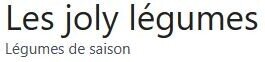 Logos prestas, LesJolyLegumes
