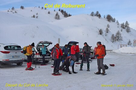 Séjour raquettes à Larche 2eme jour, Séjour raquettes à Larche Col de Roburent 002