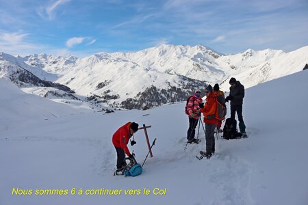 Séjour raquettes à Larche 2eme jour, Séjour raquettes à Larche Col de Roburent 009