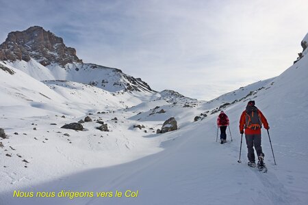 Séjour raquettes à Larche 2eme jour, Séjour raquettes à Larche Col de Roburent 015