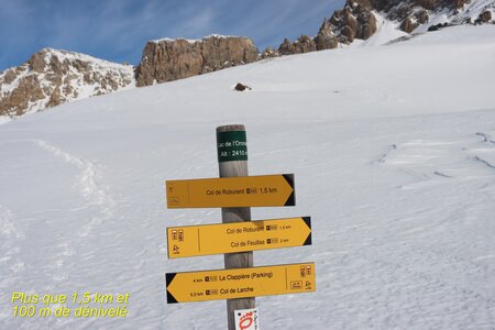 Séjour raquettes à Larche 2eme jour, Séjour raquettes à Larche Col de Roburent 023