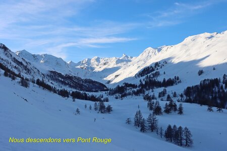 Séjour raquettes à Larche 3eme jour, Séjour raquettes à Larche Vallon de Lauzanier 004