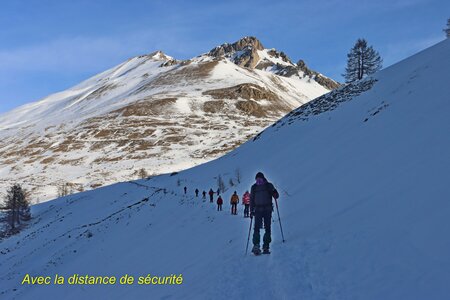 Séjour raquettes à Larche 3eme jour, Séjour raquettes à Larche Vallon de Lauzanier 005
