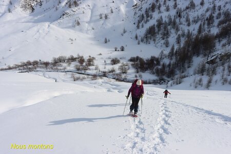 Séjour raquettes à Larche 3eme jour, Séjour raquettes à Larche Vallon de Lauzanier 025
