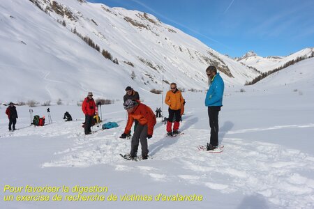 Séjour raquettes à Larche 3eme jour, Séjour raquettes à Larche Vallon de Lauzanier 034