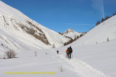 Séjour raquettes à Larche 3eme jour, Séjour raquettes à Larche Vallon de Lauzanier 035