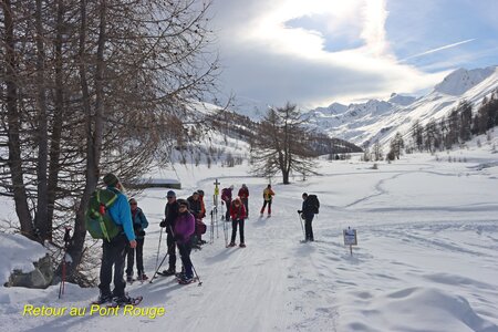 Séjour raquettes à Larche 3eme jour, Séjour raquettes à Larche Vallon de Lauzanier 042