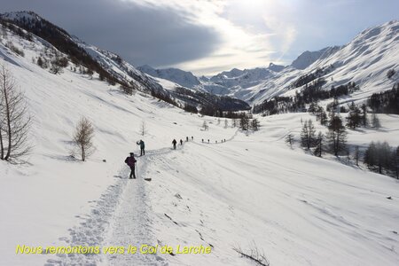 Séjour raquettes à Larche 3eme jour, Séjour raquettes à Larche Vallon de Lauzanier 043