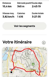 Mirefleurs - La Roche Noire - Saint Georges sur Allier - Busséol, Screenshot_20230115_134224_AllTrails