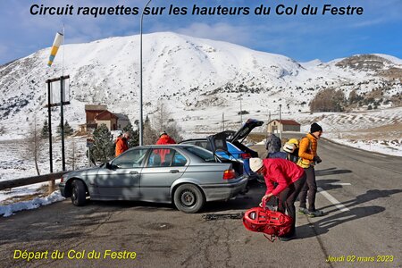 Raquettes au dessus du Col du Festre, Rando raquettes au Col du Festre 001