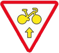 Panneaux M12, panneau-cycliste-cedez-le-passage-m12f