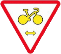 Panneaux M12, panneau-cycliste-cedez-le-passage-m12gd