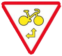 Panneaux M12, panneau-cycliste-cedez-le-passage-m12gf