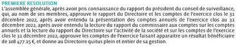 AG 2023, 1ere resolution 
