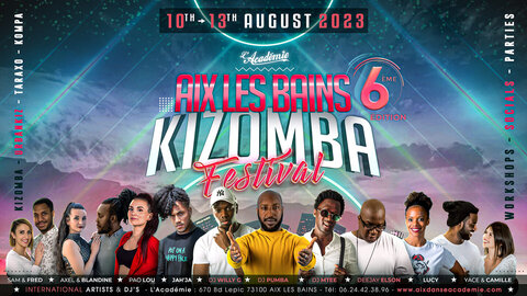 Festivals_Affiches, aout_Aix L.B. Kizomba Festival 6ème édition