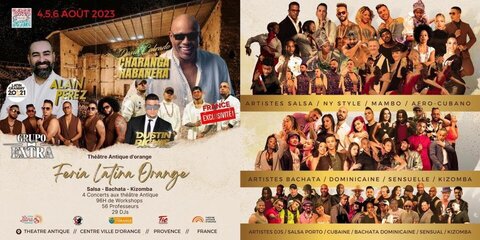Festivals_Affiches, Aout_Feria Latina d’Orange 2023