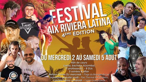 Festivals_Affiches, aout_Festival Aix Riviera Latina - 4ème édition - 02 au 05 août 2023