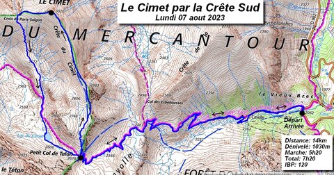 Le Cimet par la Crête Sud (Ubaye), Le Cimet  Ubaye  055