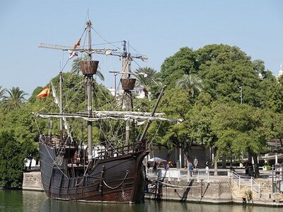 SEVILLE AVEC OLIVIER ET AFEAL DU 10/10 AU 15/10/2023, REPLIQUE BATEAU DE MAGELLAN