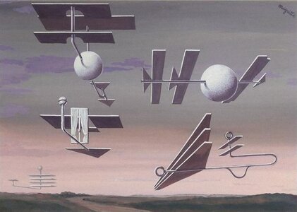 Elément AIR, Air - René Magritte - Drapeau Noir