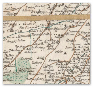cartes, Cassini   de 1789 à 1815   104  lestonac 1756
