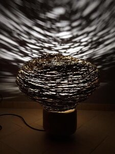 031 Faut-l'fer-luminaires-galerie, Lampe à poser 'Cumulus' XXXL.