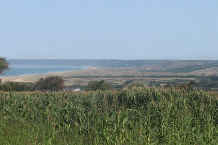 2023 09 07 De Biville à Les Pieux, IMG_5262_Less dunes de Biville vues depuis la piste entre la Viesville et Siouville