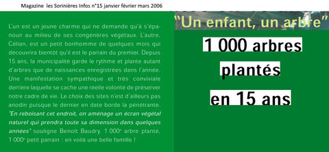 Années un enfant, un arbre, 2005 Un enfant  un arbre