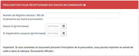 PartaPix, Procuration recommandés