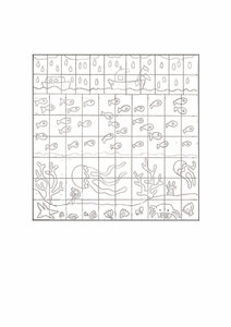 Elément EAU, Carton EAU dessin NB