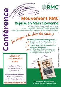 RMC, RMC Conférence Namur 4 avril