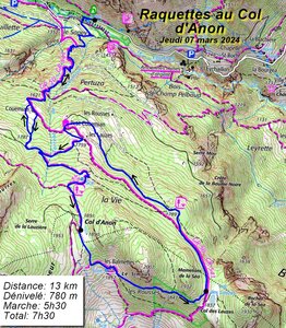 Raquettes au Col d'Anon, Raquettes au Col d’Anon