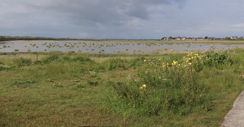 20210827 Le Crotoy - Saint-Valery-sur-Somme, IMG_2656 - IMG_2660 Le Crotoy et le bassin de chasse depuis le bout e la digue