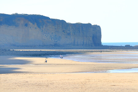 20220911 De Port-en-Bessin à Vierville-sur-Mer, IMG_4039 La plage de Vierville-sur-Mer (Omaha Beach) et le Bec et la Baie du Mont, depuis l’estacade de Vierville.