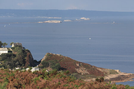 20220921 De Carneville à Cherbourg, IMG_4663 La pointe du Brick et la rade de Cherbourg vues depuis les Landes