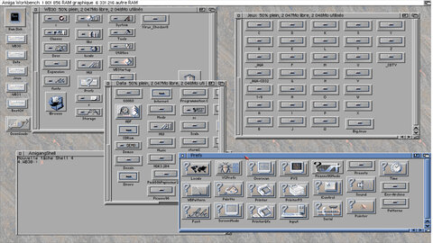 Amiga Pi400 Pi500, Choix 1 : le Workbench Classic en 1024x576 avec la Picasso