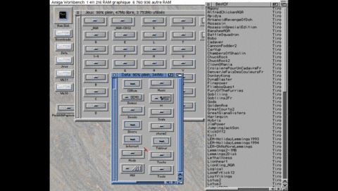 Amiga Pi400, Les jeux sont également accessibles par ici