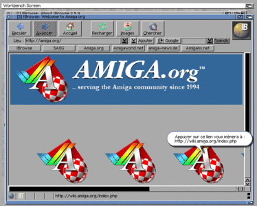 Amiga Pi400 Pi500, Mais il est aussi possible d'utiliser le navigateur internet de l'amiga
