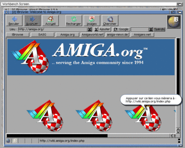 Amiga Pi400, Mais il est aussi possible d'utiliser le navigateur internet de l'amiga